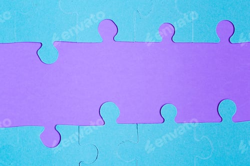 Preview: Puzzle pieces with empty space for text