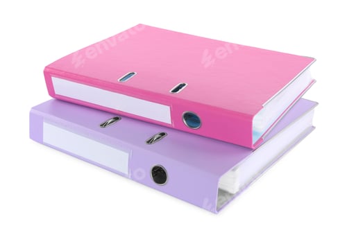 Preview: Two bright office folders isolated on white