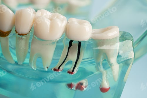 Preview: Dental implant, artificial tooth roots into jaw, root canal of dental treatment, gum disease