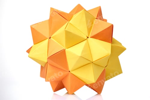 Preview: Modular origami model on white