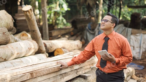 Preview: asian businessman wood craft