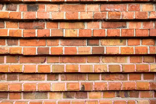 Visualização: Parede de tijolos vermelhos com fundo