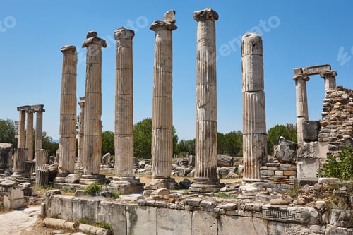 Preview: Afrodisias greek ruins in Anatolia. Ancient historic village in Turkey