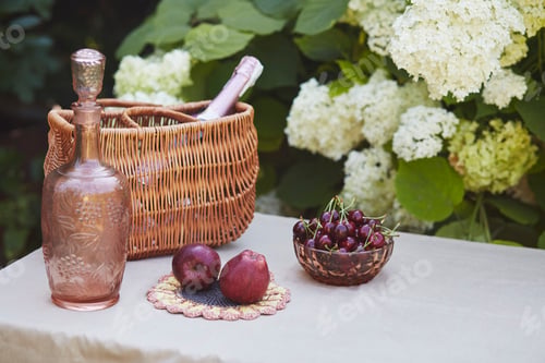 Preview: Summer picnic preparing, elegant outdoor dining, a luxurious garden party.