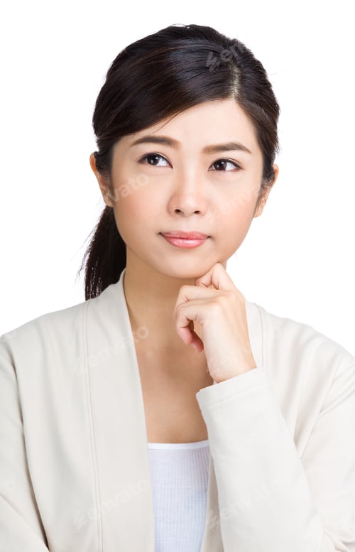 Preview: Asian woman thinking