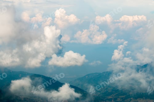 Preview: colorful dramatic sky with cloud at sunset
