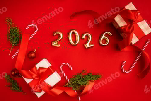 Visualização: Natal e Feliz Novo plano de fundo