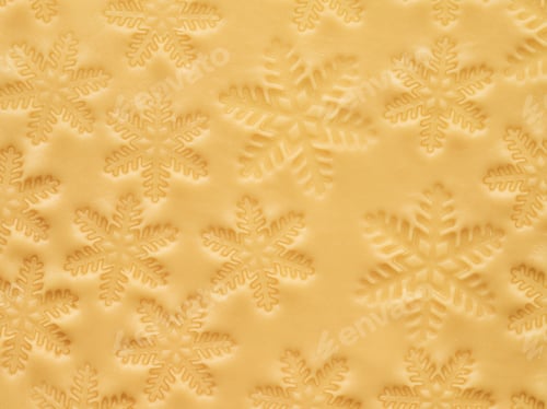 Preview: Rolled out dough with cut out Christmas snowflakes shapes texture isolated on white background