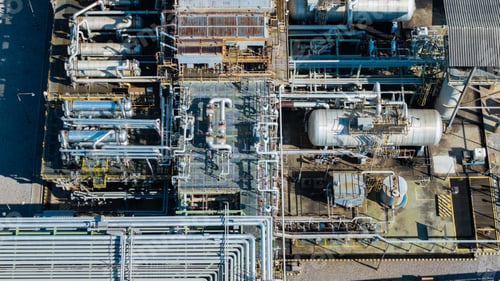 Preview: Aerial view of natural gas separation plant.