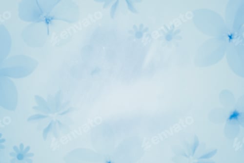 Preview: Light Blue Floral Background with Dreamy Softness
