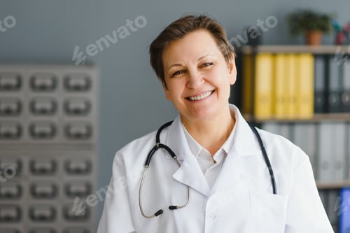 Preview: Portrait of woman doctor in hospital