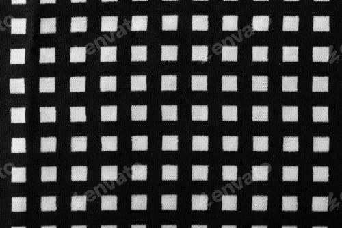 Preview: Fragment Of Black And White Fabric. Plaid Cotton Fabric Background
