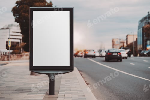 Preview: Empty billboard mock-up, highway