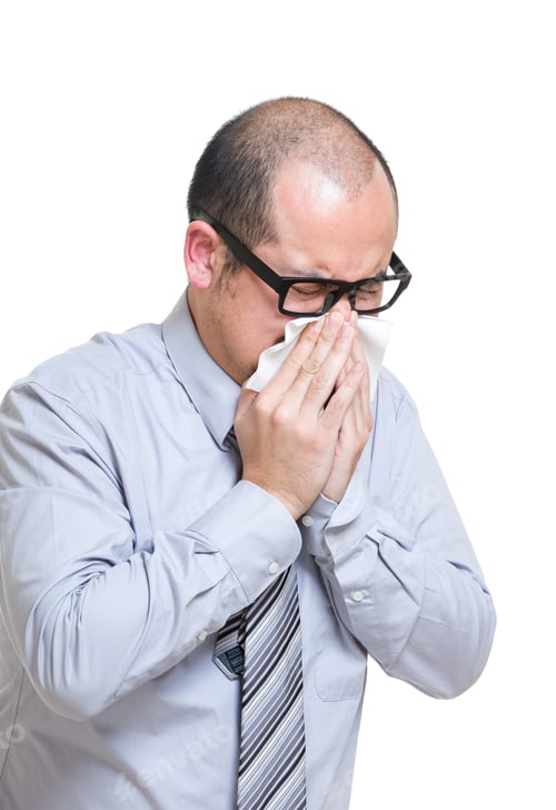 Preview: Businessman sneeze