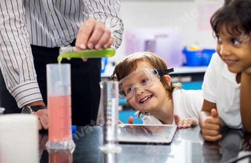 Preview: Kindergarten Students Learning in Science Experiment Laboratory