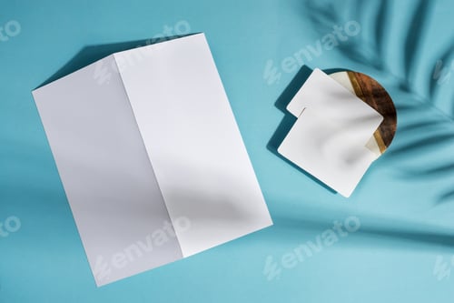 Preview: Blank business cards and mock-up brochure