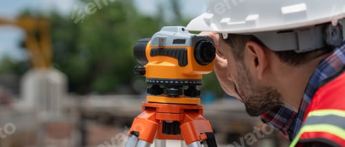 Preview: Civil or construction engineer using a survey camera, or an engineer with an auto level camera.
