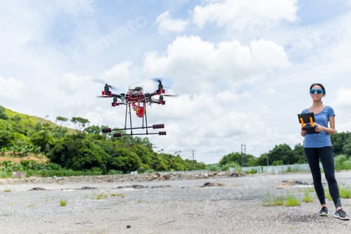 Preview: Woman Flying drone