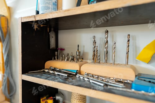Preview: Set of tools in the workshop close up