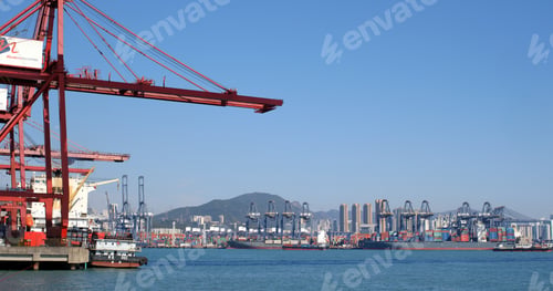 Preview: Kwai Tsing, Hong Kong 29 November 2019: Kwai Tsing Container Terminals in Hong Kong