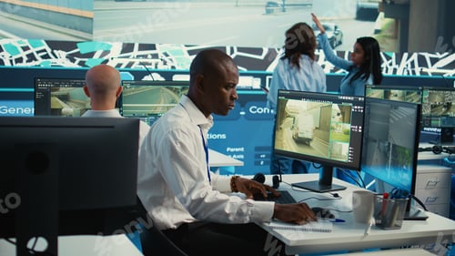 Preview: African american agency employee gathers data for order tracking