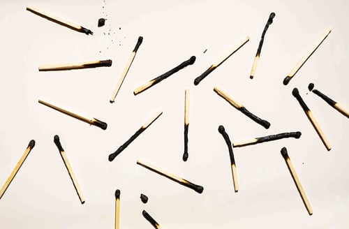 Preview: Burnt matches on the beige.