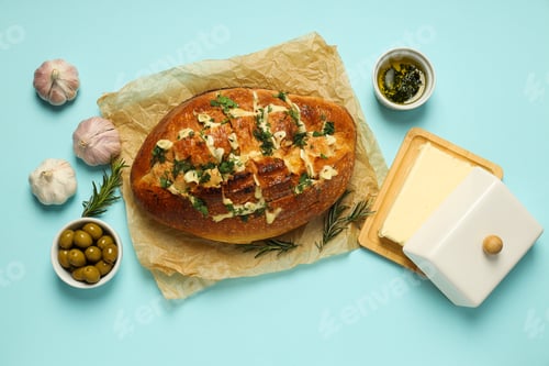 Preview: Tasty bakery product - garlic bread, homemade bread
