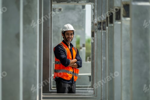 Preview: Male engineers are inspecting and controlling the work of the employees