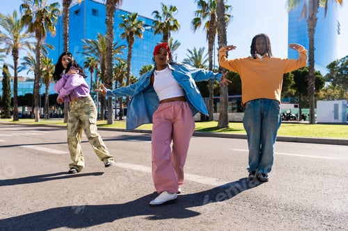 Preview: Young group of multiethnic hip-hop dancers dancing