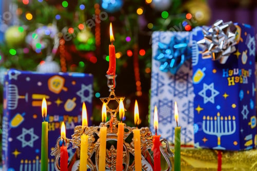 Preview: Jewish Holiday symbol Hanukkah menorah Hanukkah, the Jewish Festival of Lights