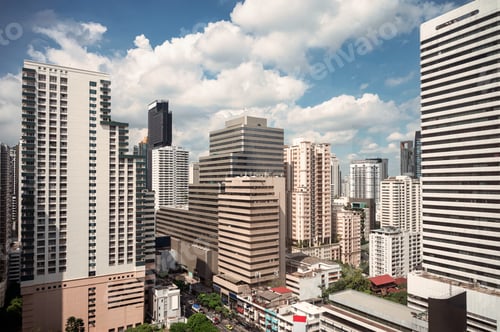 Preview: Office building in business district at Asoke downtown, Bangkok, Thailand
