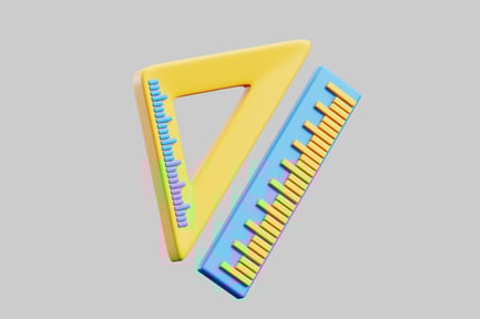 Vorschau: Gelbes Dreieck und blaues Lineal