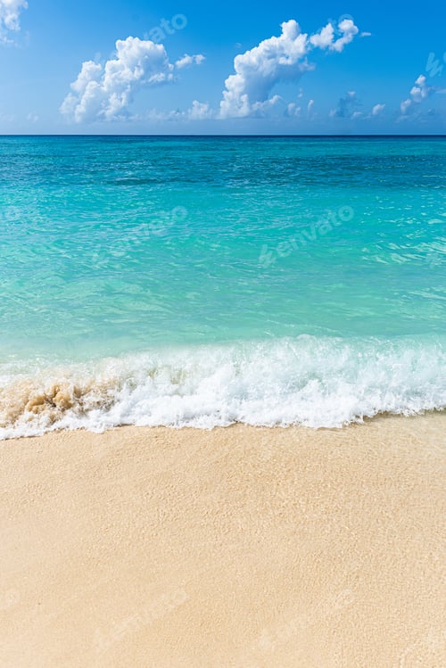 Preview: Mesmerizing scenery of calm ocean waves moving towards the shore