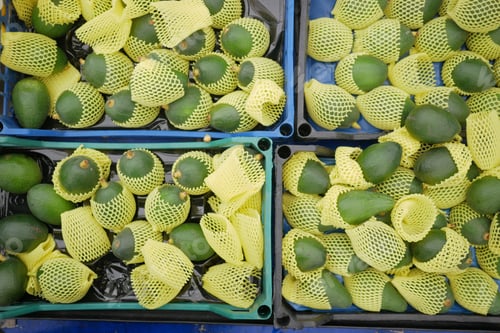 Preview: many avocado display for sale at local store
