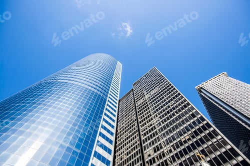 Preview: USA, New York City, skyscrapers seen from below