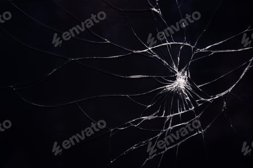 Preview: Broken glass texture with cracks.