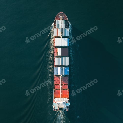 Preview: Container ship sailing in sea