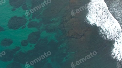 Preview: Aerial view of crystal clear water of ocean