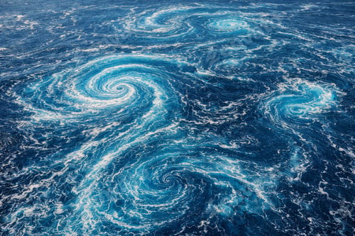 Preview: Ocean Current Swirl Pattern Aerial View
