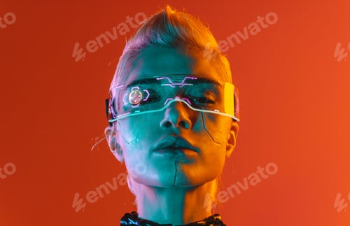 Preview: Representation of a bionic super human with advanced technology parts