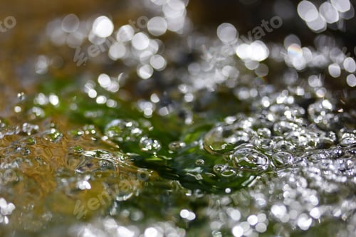 Preview: Bubbles in the water. Water background.