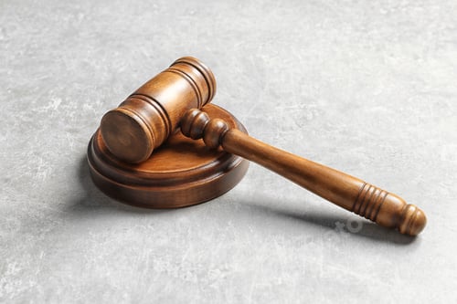 Preview: Judge's gavel on light background. Law concept