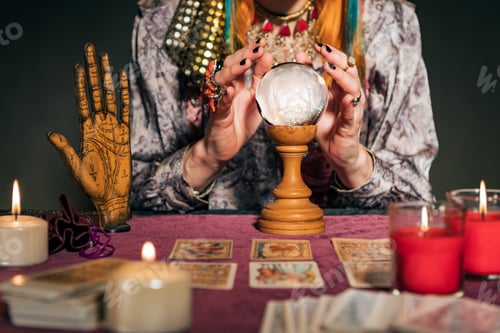 Preview: Anonymous soothsayer predicting future with crystal ball