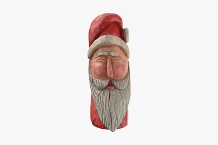 Preview: Hand-Carved Jolly Santa Claus Figure