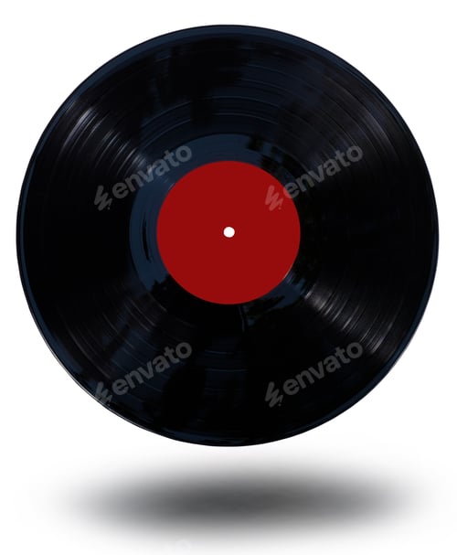 Preview: Gramophone vinyl record isolated at the white background with clipping path