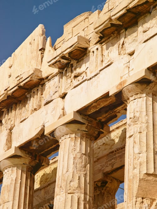 Preview: OLYMPUS DIGITAL CAMERA. Giant pillars in Acropolis, Greece.