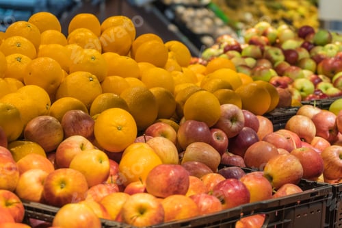Preview: Fruit department in the supermarket