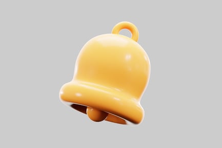 Preview: Notification bell alert, golden
