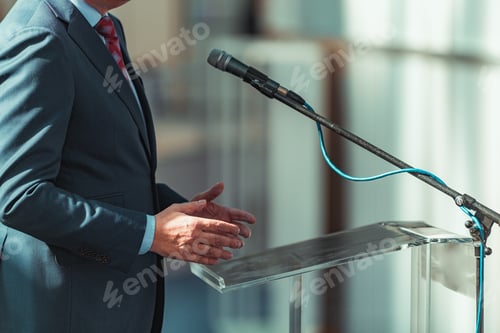 Preview: Male Speaker On The Stage