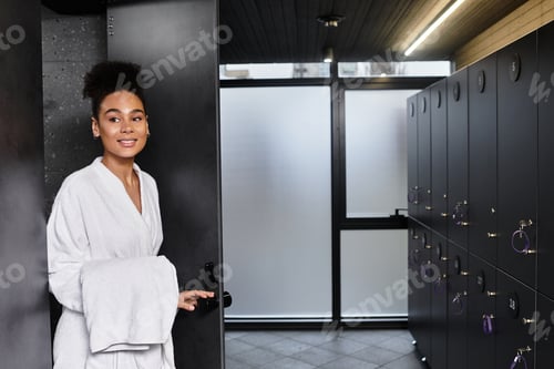 Preview: Relaxing moments in a tranquil spa environment for a young African American woman